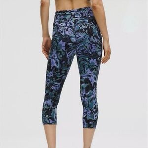 NWT Lululemon Fast and Free High-Rise Crop 19”Pockets Flower Meld Multi 2025